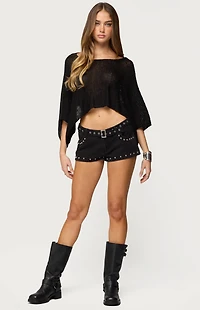 Edikted Laline Oversized Knit Crop Top