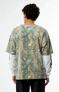 Pacsun Camo LA Division 80 Layered Long Sleeve T-Shirt