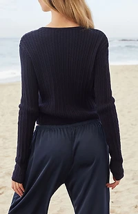 John Galt Zoe Cable Knit Cardigan