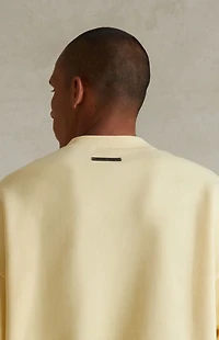 Fear of God ESSENTIALS Garden Yellow '90s Fit Fleece Crew Neck Sweatshirt