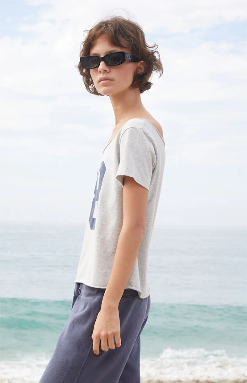 John Galt Light Gray 28 Robyn Off-The-Shoulder Top