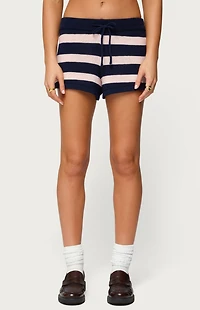 Edikted Amaris Striped Knit Shorts