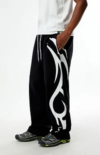 Pacsun Black Tribal Fleece Baggy Sweatpants