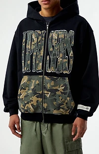 UPRISERS Black Camo Full Zip Hoodie