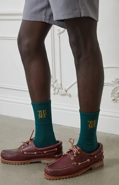 The Met x Pacsun Green Logo Crew Socks