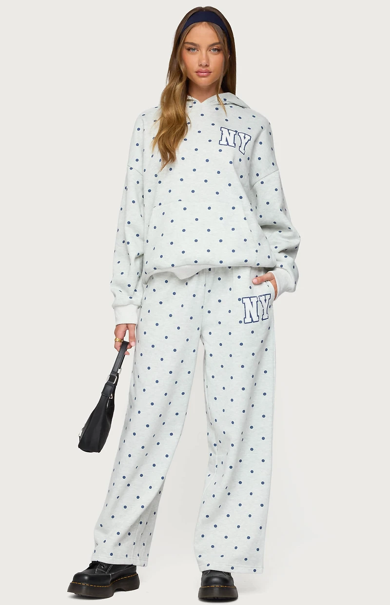 Edikted NY Babe Polka Dot Sweatpants