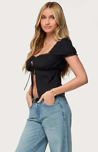 Edikted Lacey Split Front Lace Up