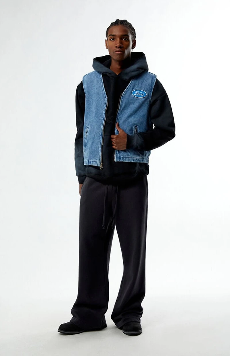 FORD Denim Zip Up Vest