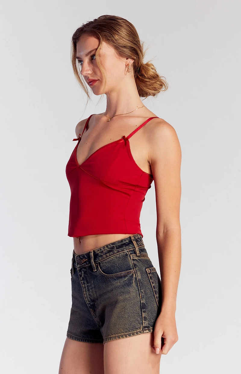 Pacsun Dark Indigo Tinted Button Fly High Waisted Denim Festival Shorts