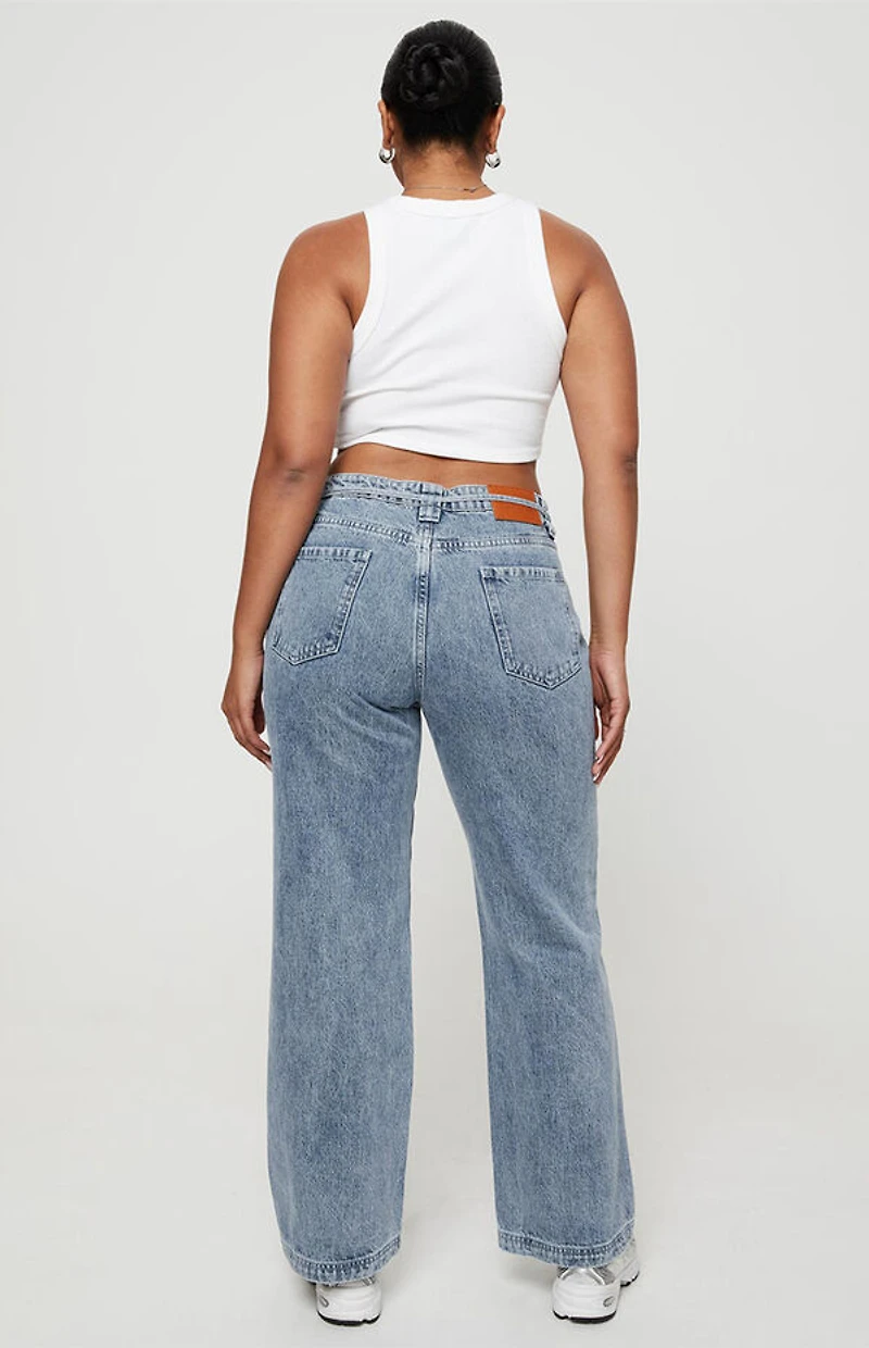 Princess Polly Pemberton Mid Rise Wide Leg Jeans