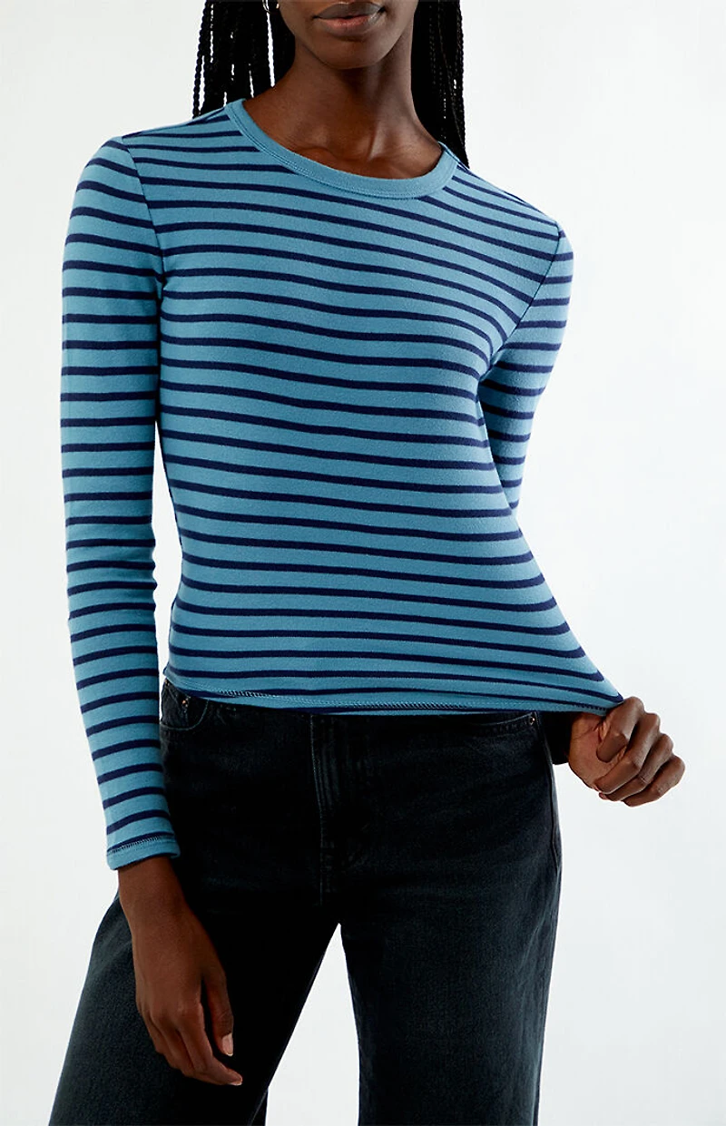 Your Favorite Jamie Striped Long Sleeve Crew Neck Top
