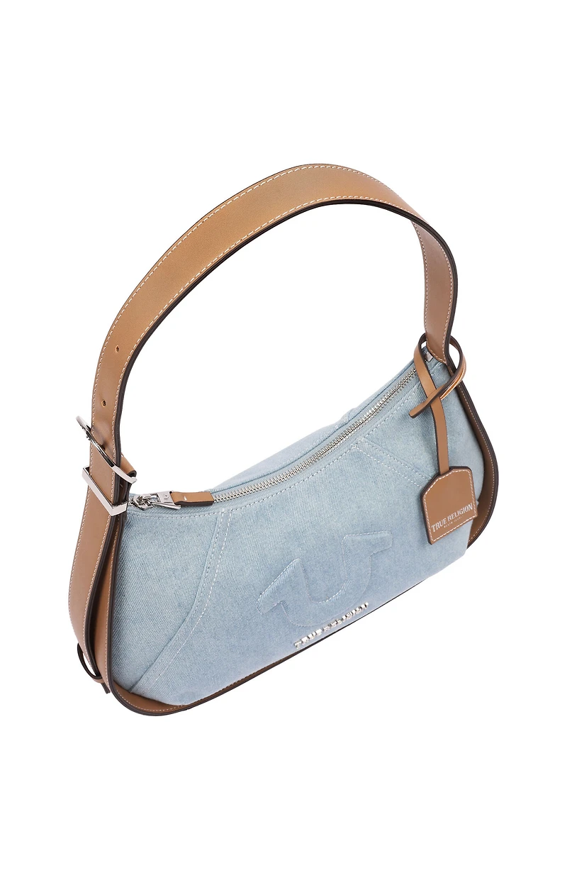 True Religion Denim Raised Horseshoe Hobo Bag