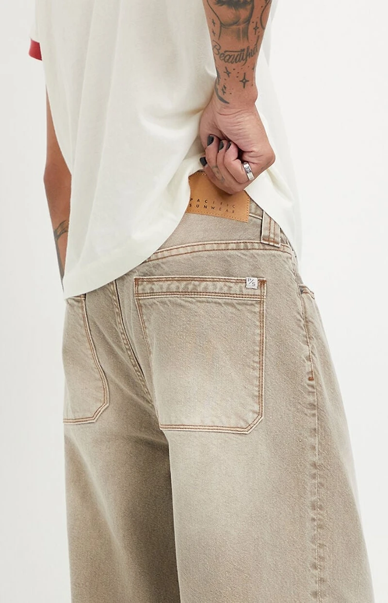 Pacsun Blake Extreme Baggy Jeans Tan