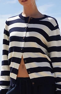 John Galt Striped Amalie Cardigan