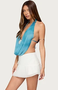 Edikted Seabound Cowl Neck Backless Halter Top