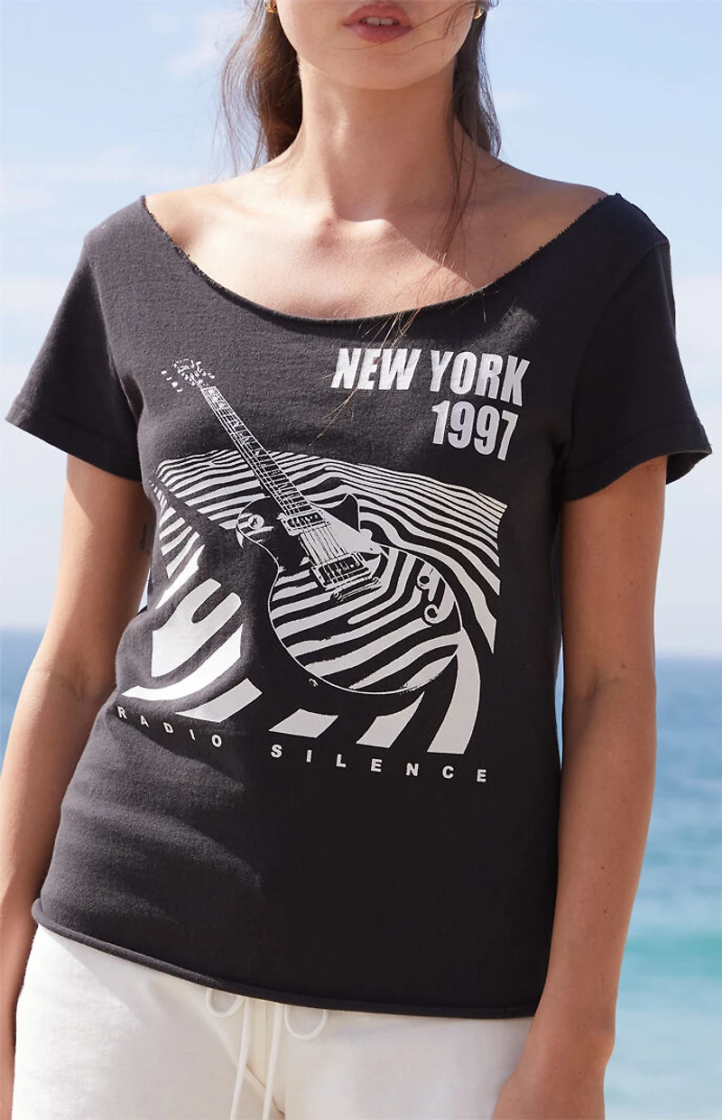 John Galt Black Robyn New York Off-The-Shoulder Top