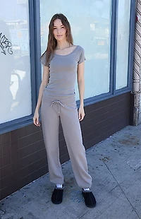 John Galt Light Gray Hilary Yoga Sweatpants