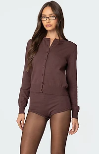 Edikted Ashlin Button Up Knit Cardigan