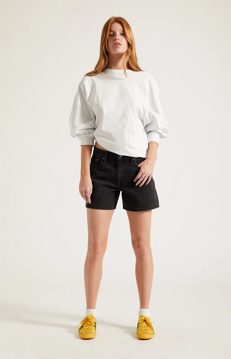 Pacsun Sophie Denim Mom Shorts Black