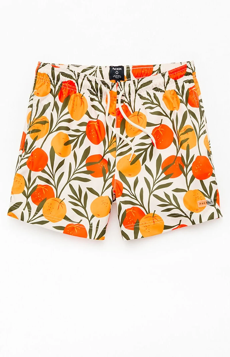 Pacsun Oranges Eco 4.5" Swim Trunks