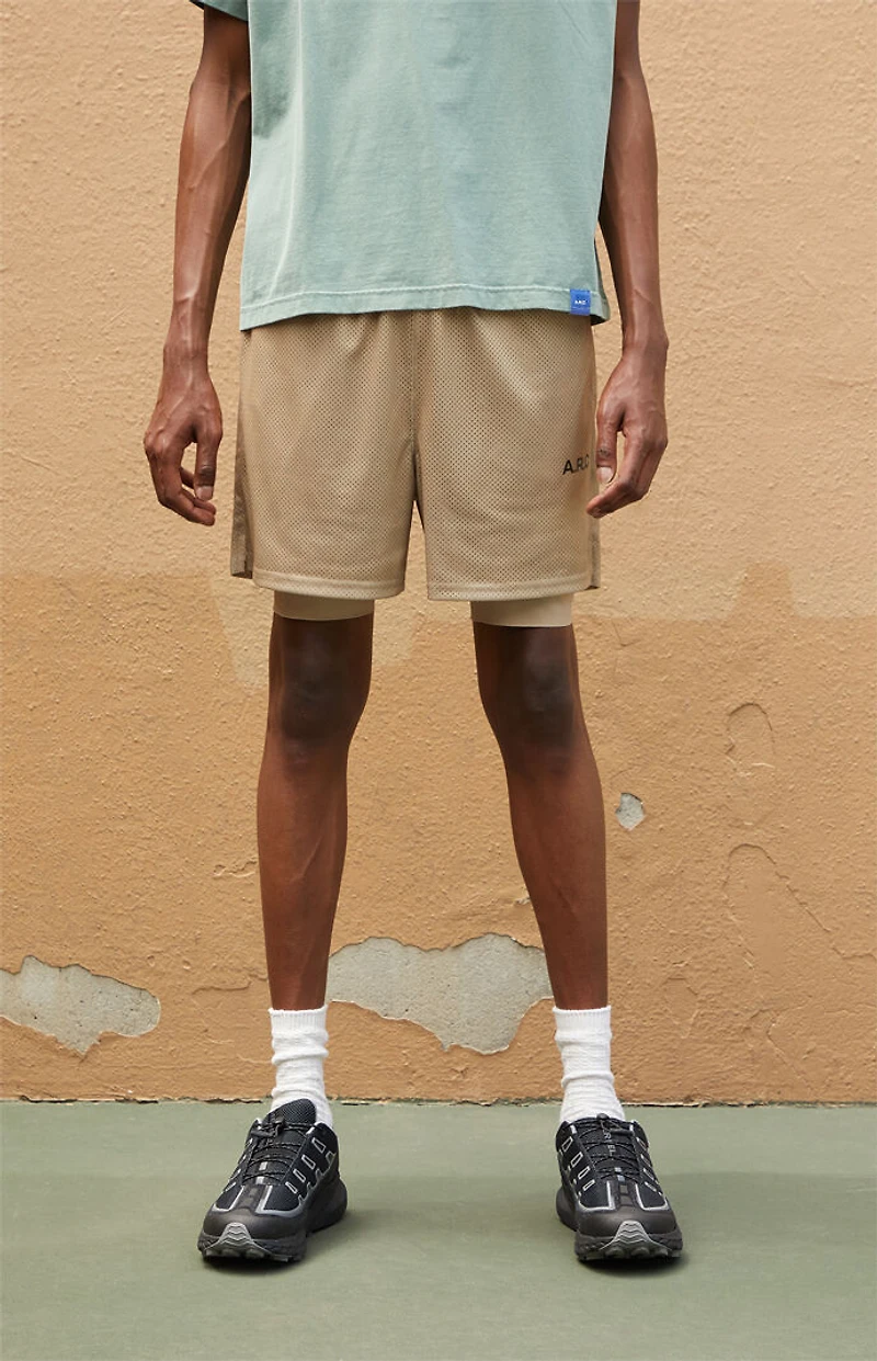A.R.C. Active Tan Mesh 2 1 Shorts