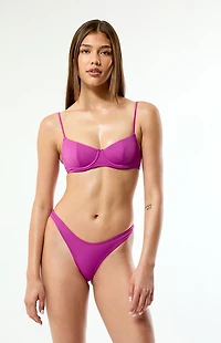 Pacsun Purple Rae High Cut Bikini Bottom