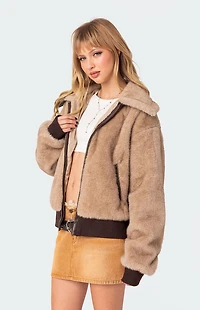 Edikted Ashton Faux Fur Jacket