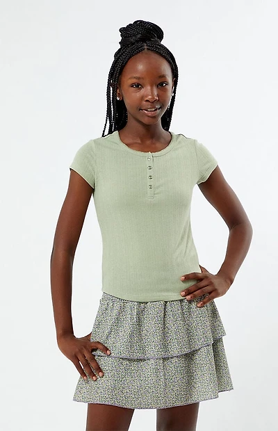 Pacsun Kids Sage Henley Skimmer Top