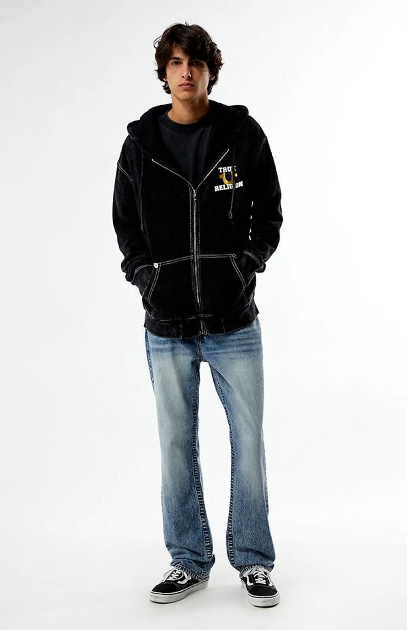 True Religion Big T Metallic World Tour Full Zip Hoodie
