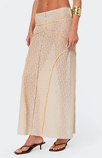 Edikted Inside Out Sheer Lace Maxi Skirt