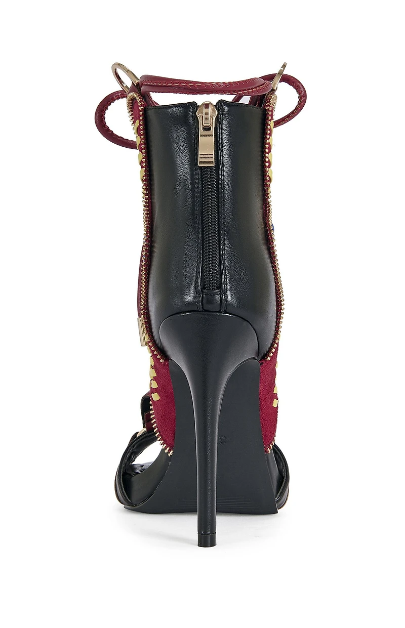 AZALEA WANG Women's Shainia Western Gladiator Stiletto Heels