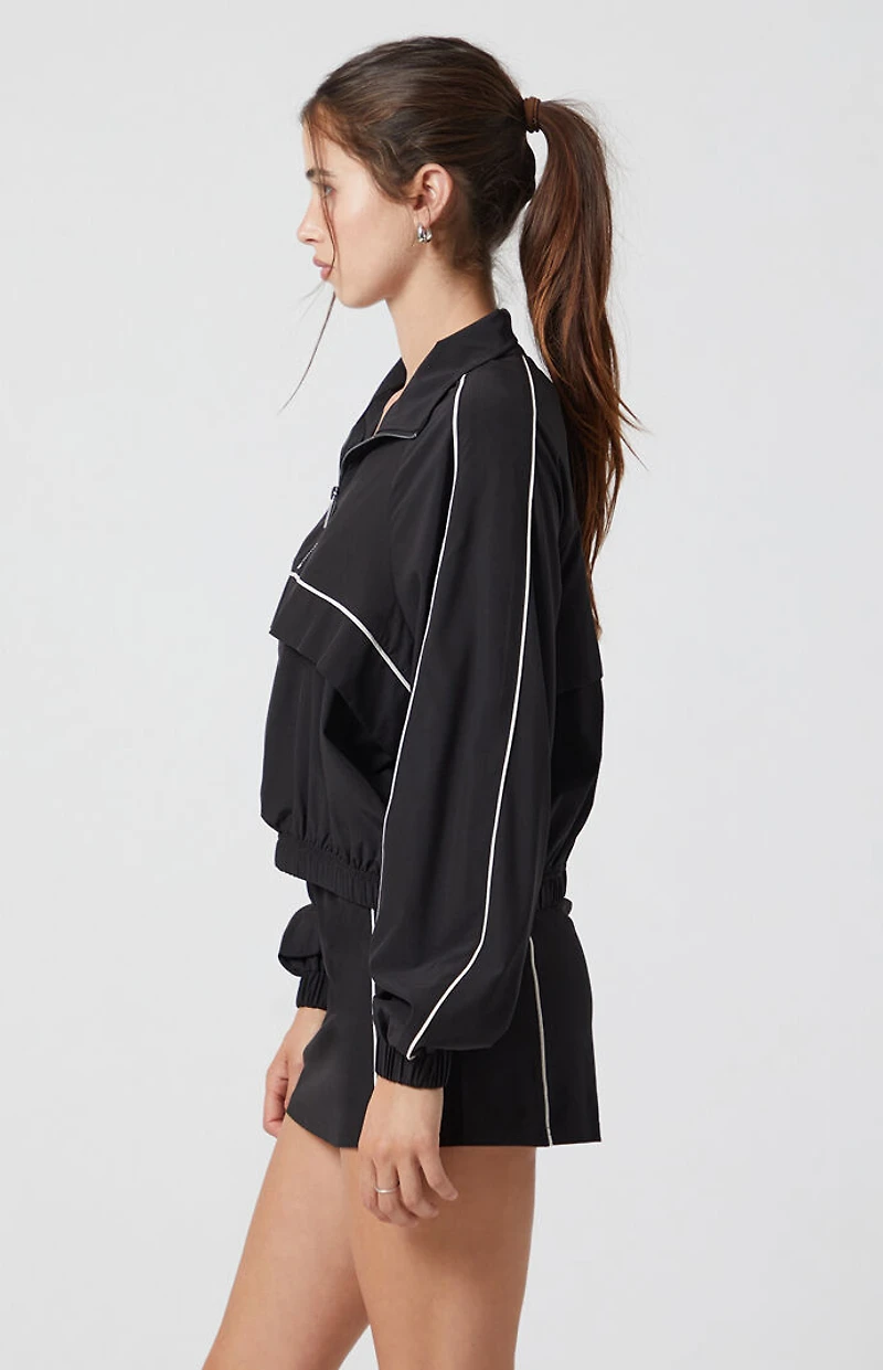 PAC 1980 Active Cropped Half Zip Windbreaker Track Jacket
