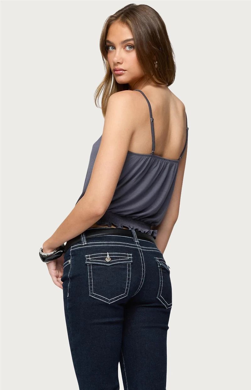 Edikted Ripley Tie Front Tank Top