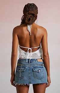 Third Charm Ashtin Floral Knit Halter Top