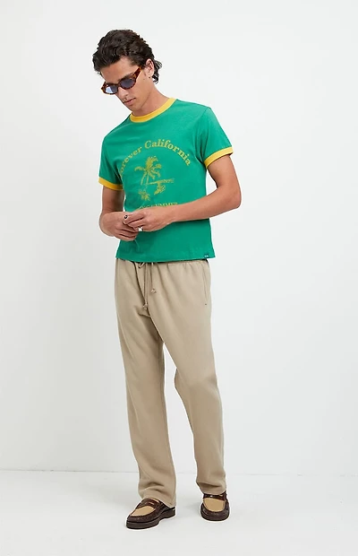 Pacsun Tan Johnny Fleece Straight Sweatpants
