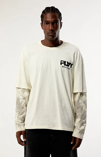 PLAY PALM ANGELS Bold Camo Layered Long Sleeve T-Shirt