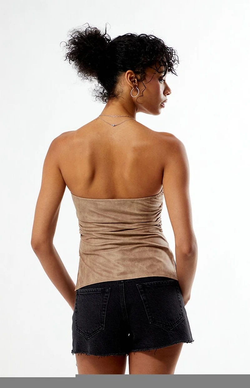 Your Favorite Sally Faux Suede Tube Top