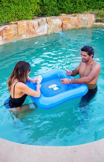 PoolCandy Inflatable Game Table with Waterproof Playing Cards