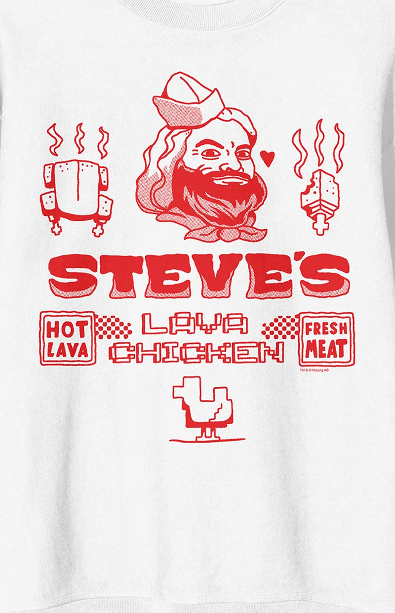 Minecraft Steve's Lava Chicken Crew Neck Sweatshirt