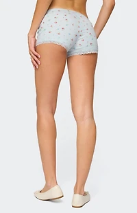 Edikted Aurea Lacey Floral Shorts