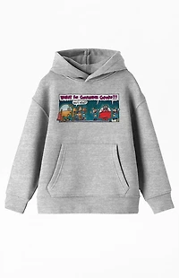 Kids Dog Man Hooray for Commander Cupcake Hoodie