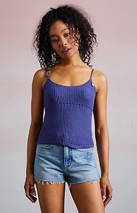 Third Charm Hyacinth Crochet Tank Top