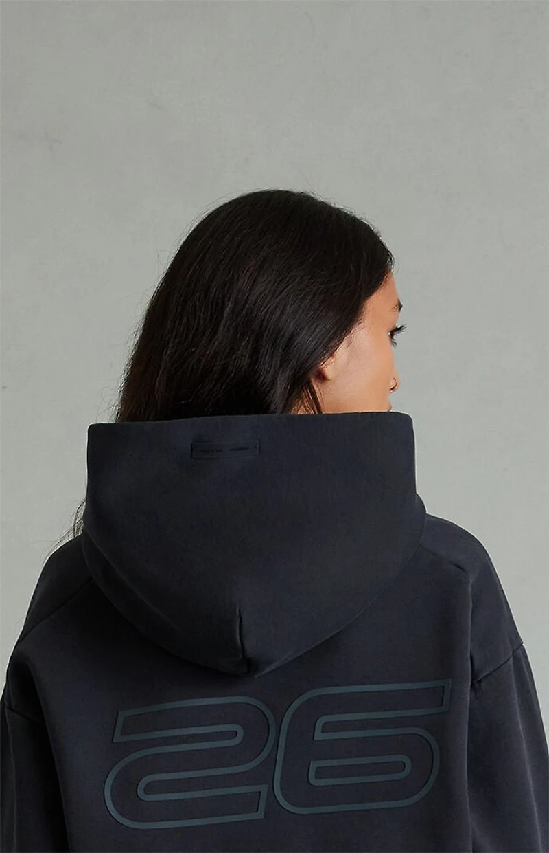 Fear of God ESSENTIALS Women's Vintage Black Classic Cropped Hoodie