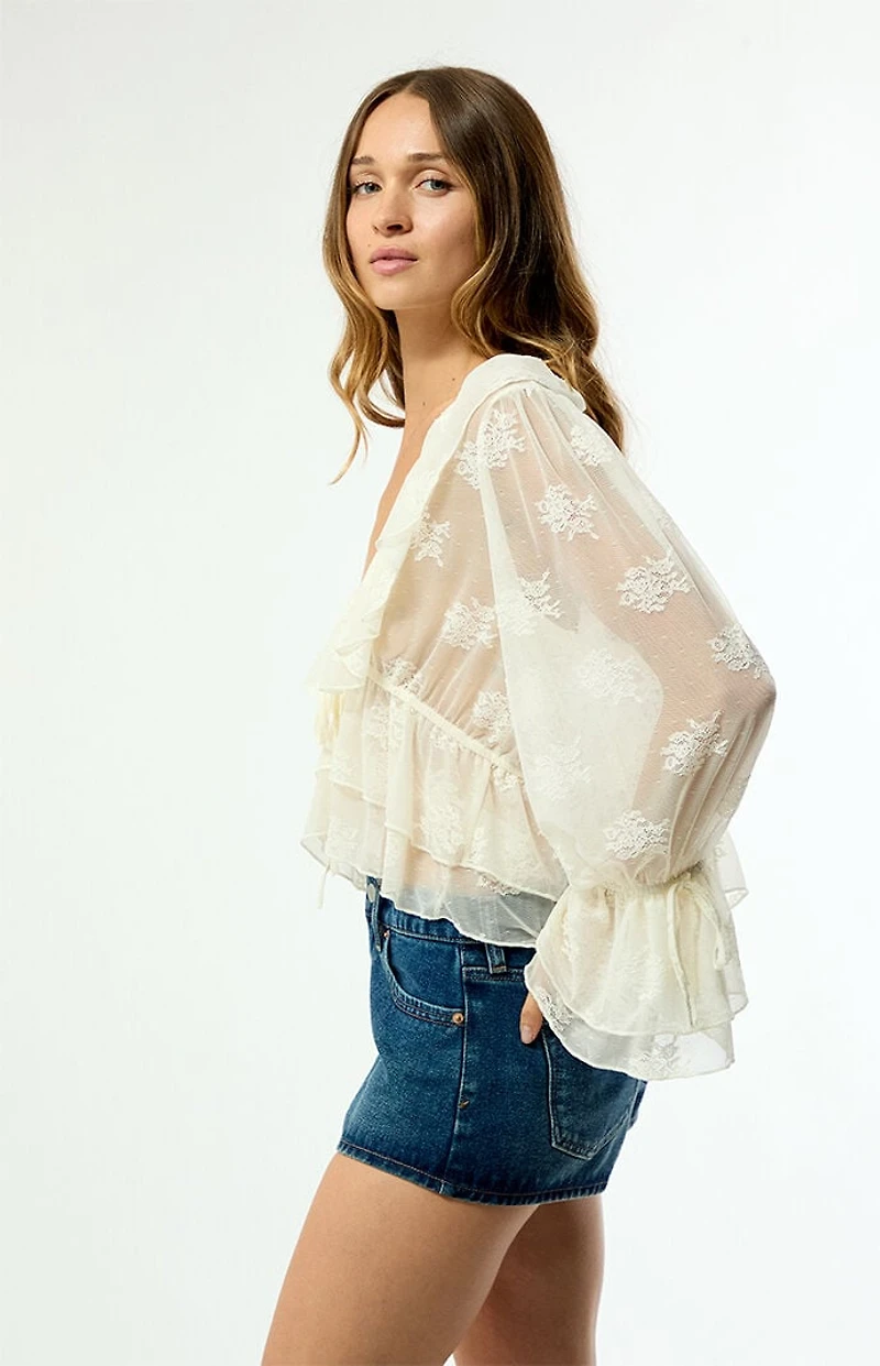 Steve Madden Montana Ruffle Knit Top