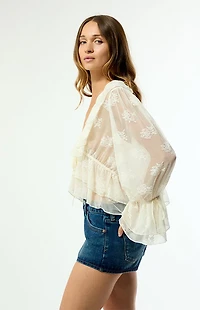 Steve Madden Montana Ruffle Knit Top