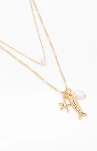 LA Hearts Coco Layered Necklace