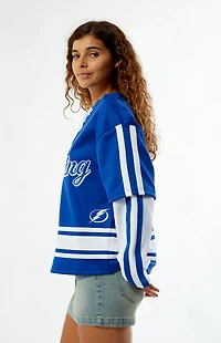 WILD COLLECTIVE x NHL Tampa Bay Lightning Layered Long Sleeve Hockey Jersey