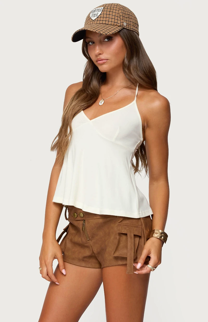 Edikted Leonora Halter Babydoll Top