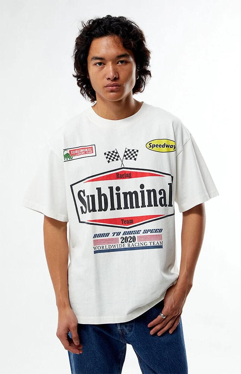 Pacsun Subliminal Racing Oversized T-Shirt
