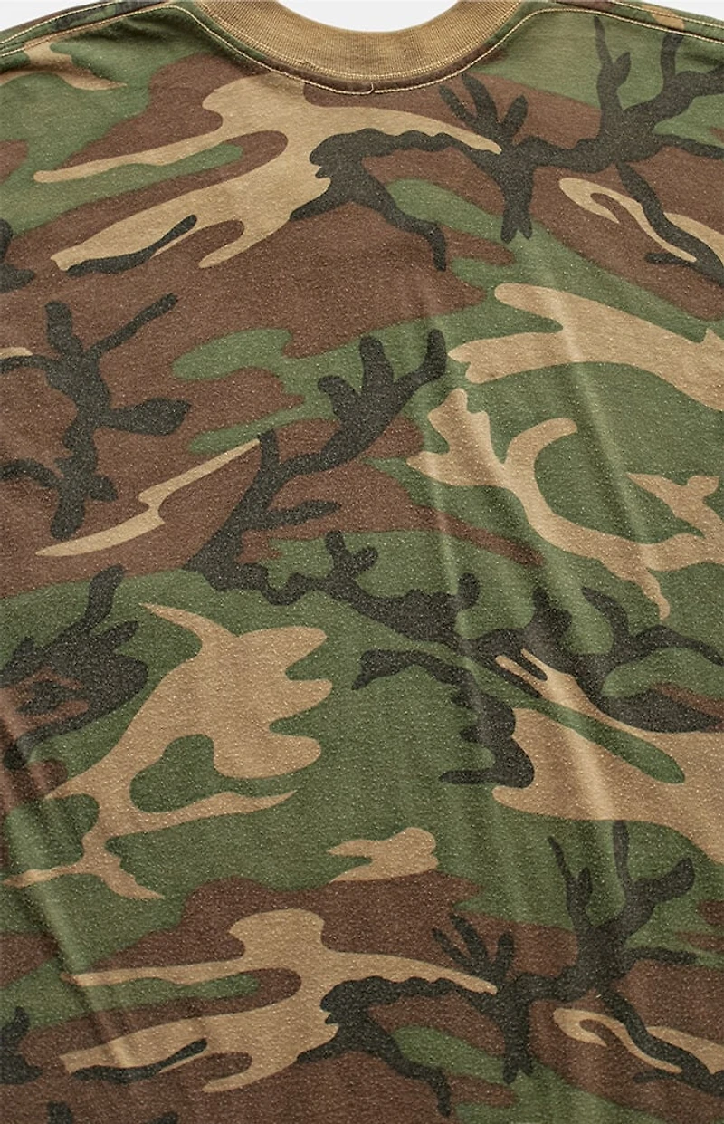 PS VINTAGE 80s Camo V-Neck Top